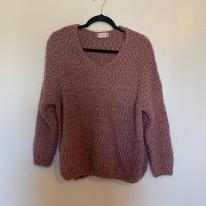Pink Eyelash Sweater